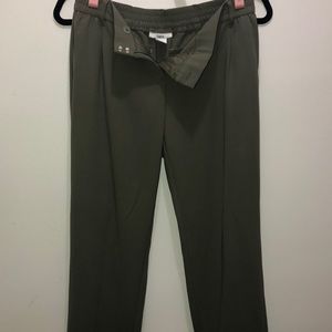 NWOT- Olive Green Boyfriend Crop Pants